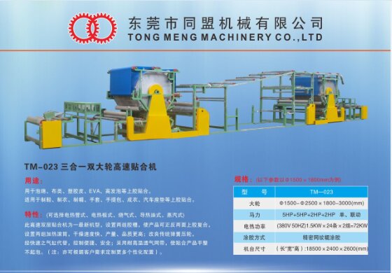 三合一雙大輪高速貼合機